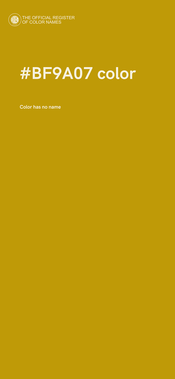 #BF9A07 color image