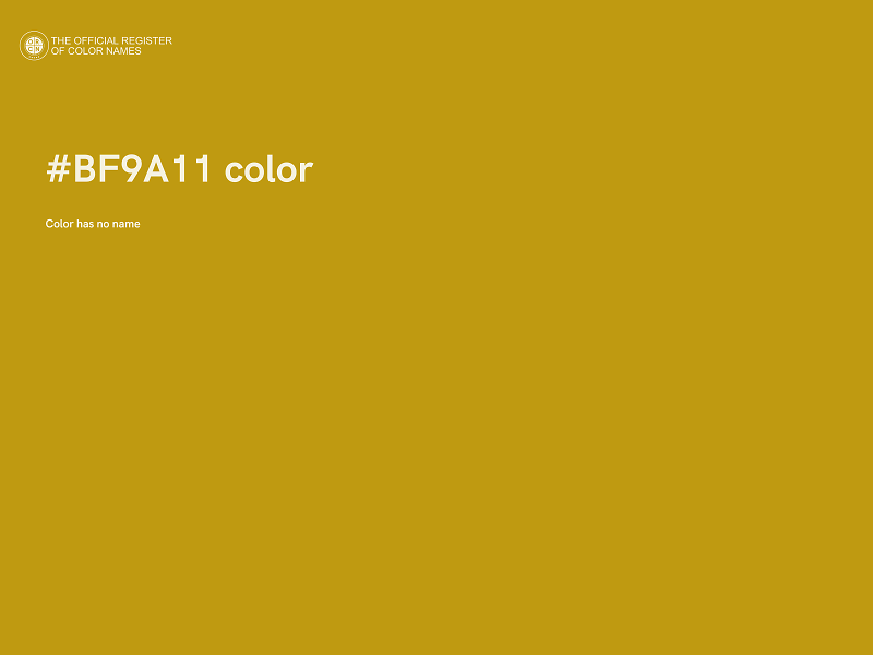 #BF9A11 color image