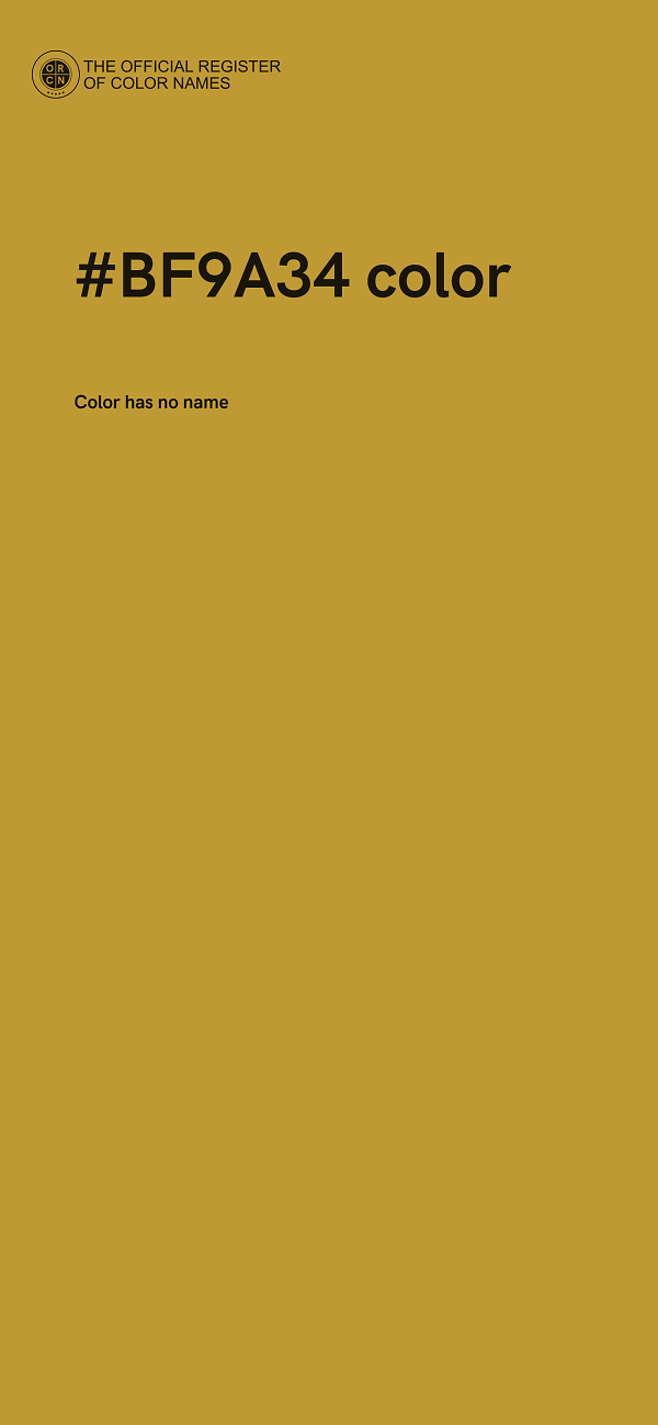 #BF9A34 color image