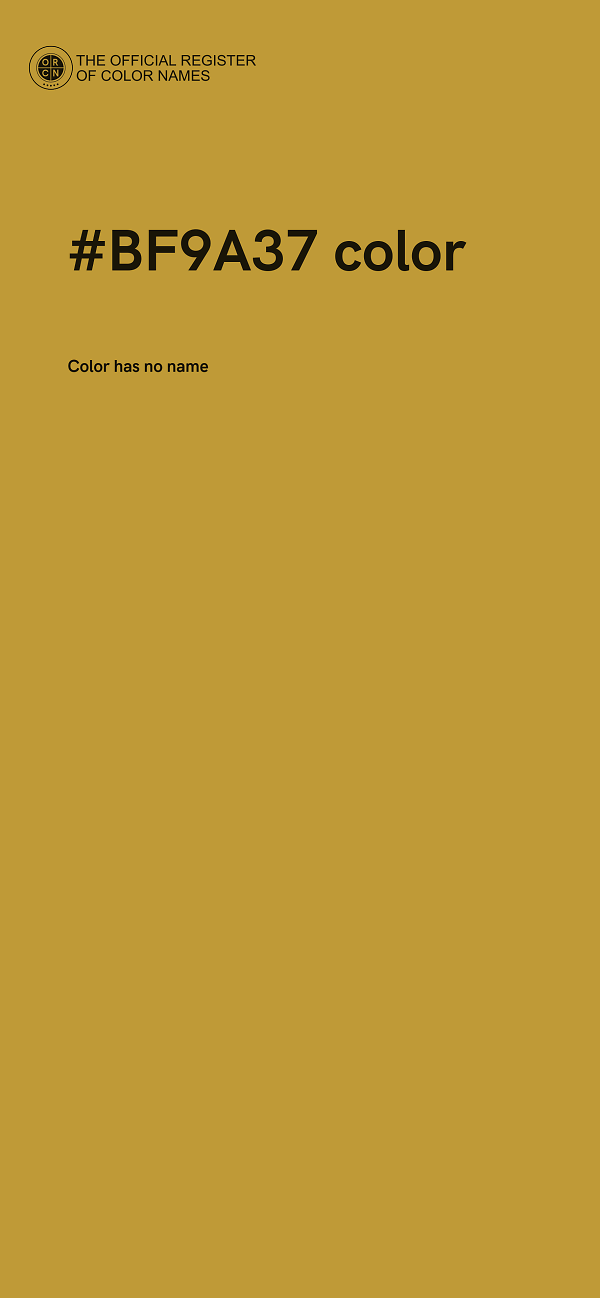 #BF9A37 color image