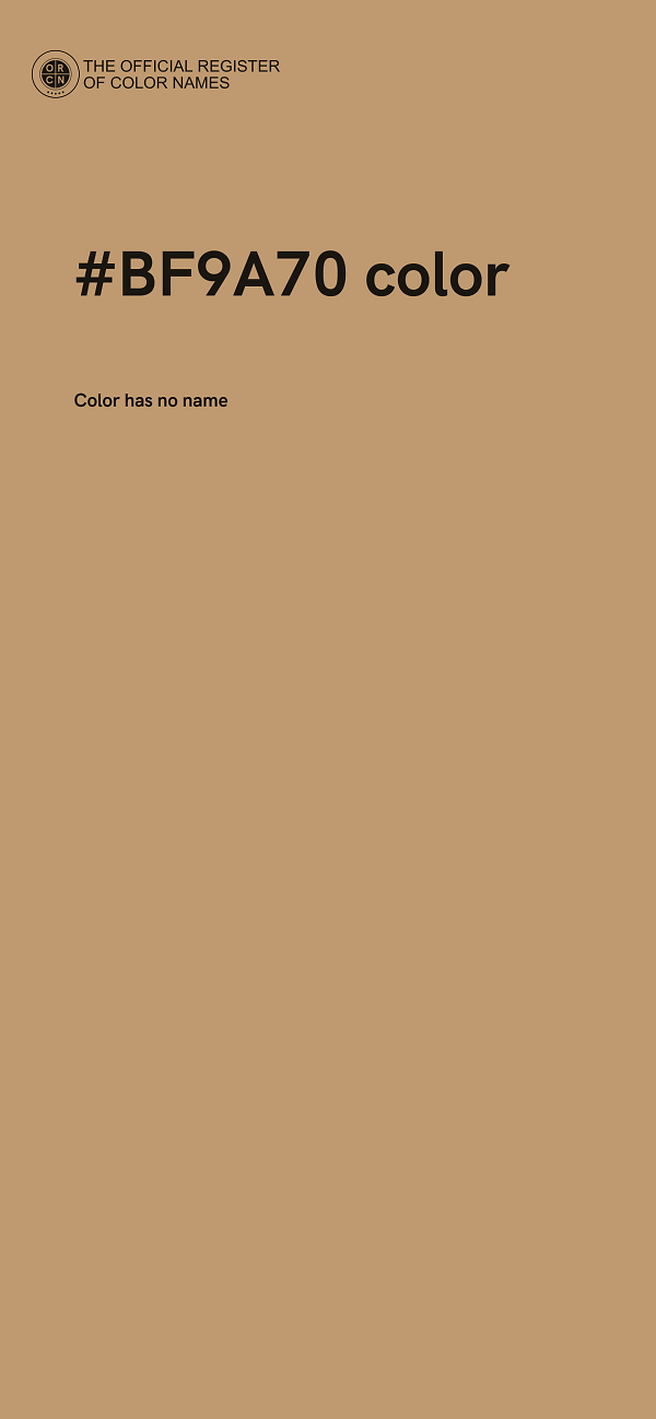 #BF9A70 color image