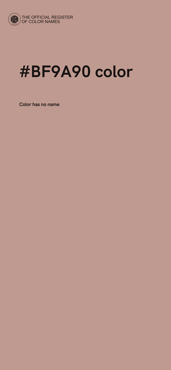 #BF9A90 color image