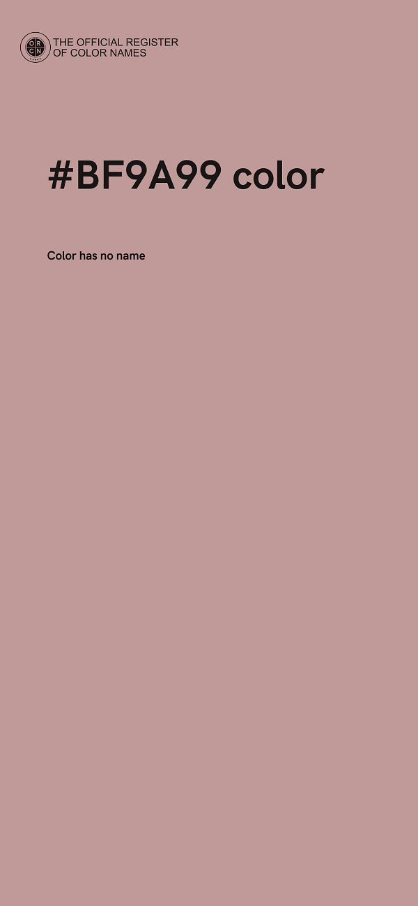 #BF9A99 color image