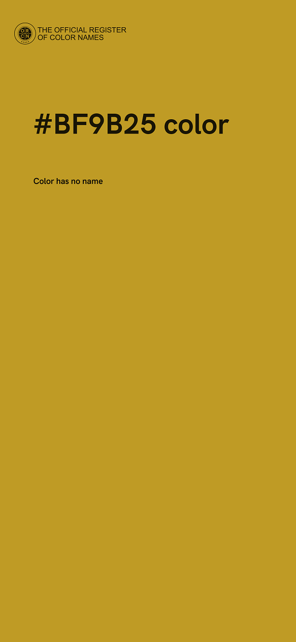 #BF9B25 color image
