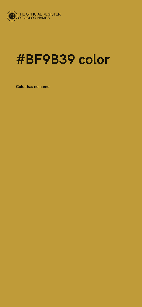 #BF9B39 color image