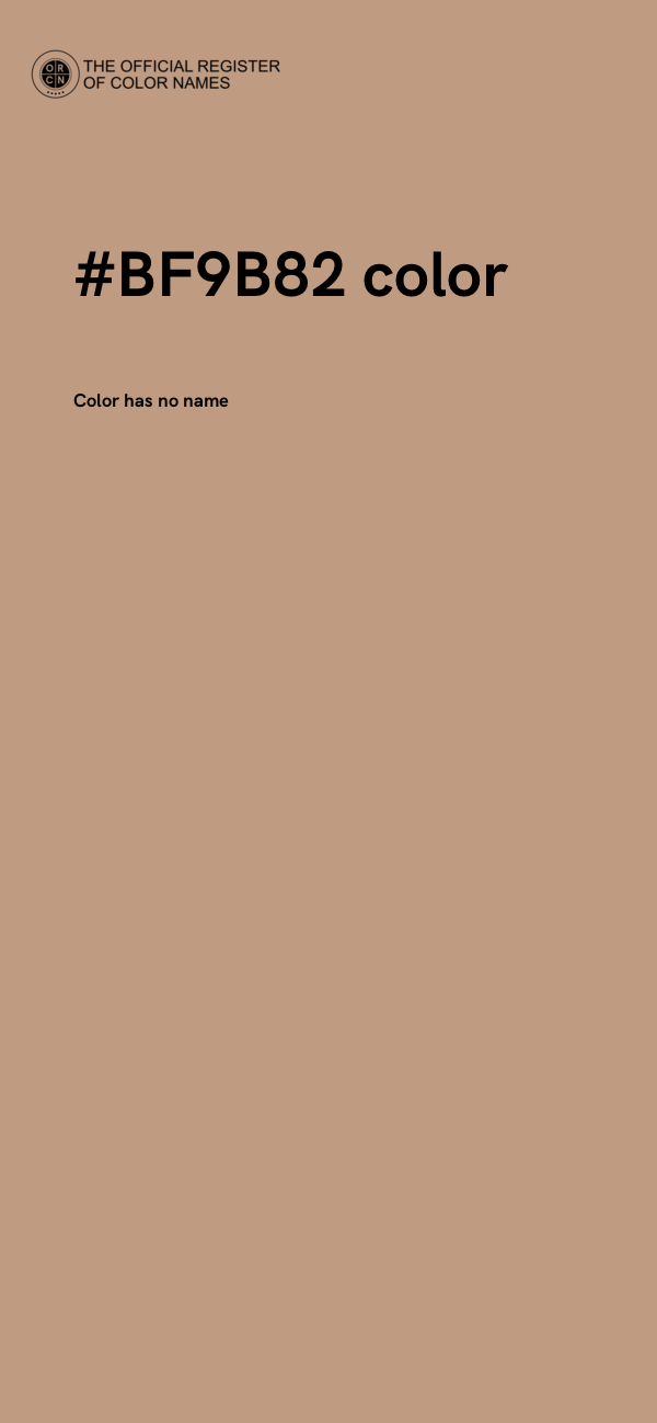 #BF9B82 color image