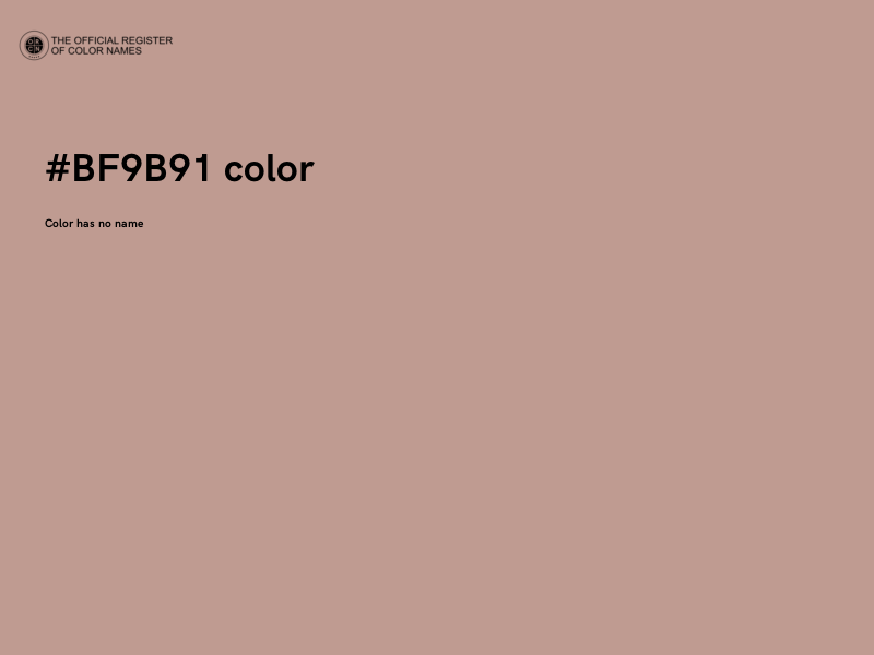 #BF9B91 color image