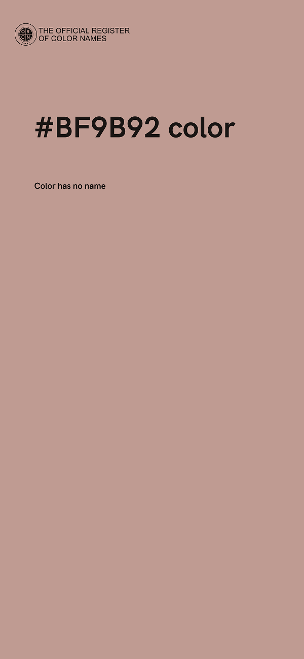 #BF9B92 color image