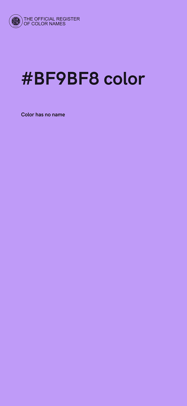 #BF9BF8 color image