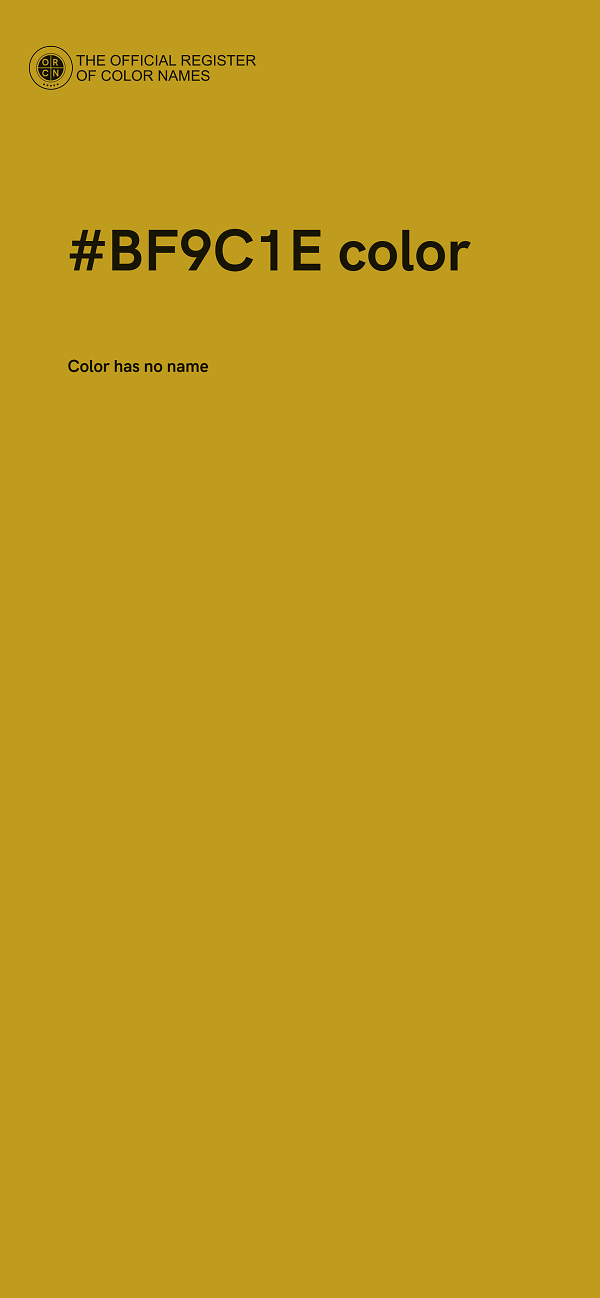 #BF9C1E color image