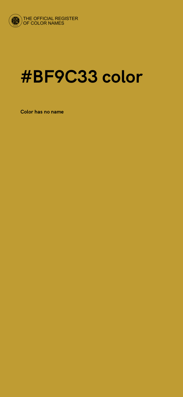 #BF9C33 color image