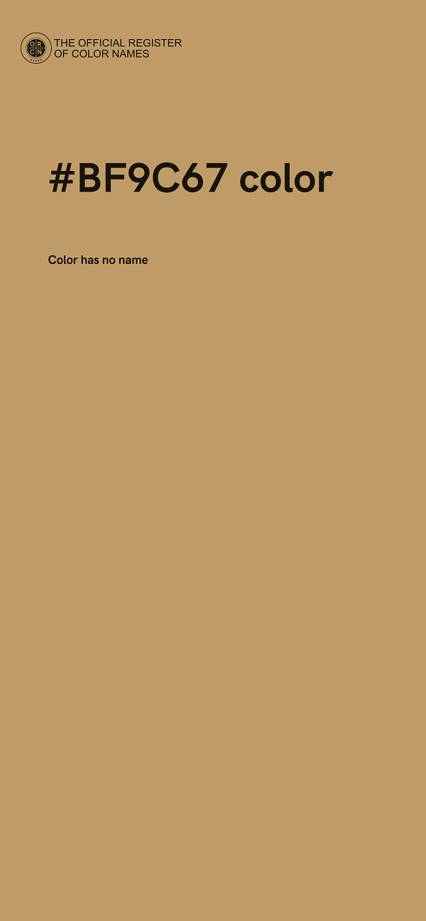 #BF9C67 color image