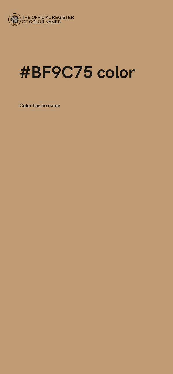 #BF9C75 color image