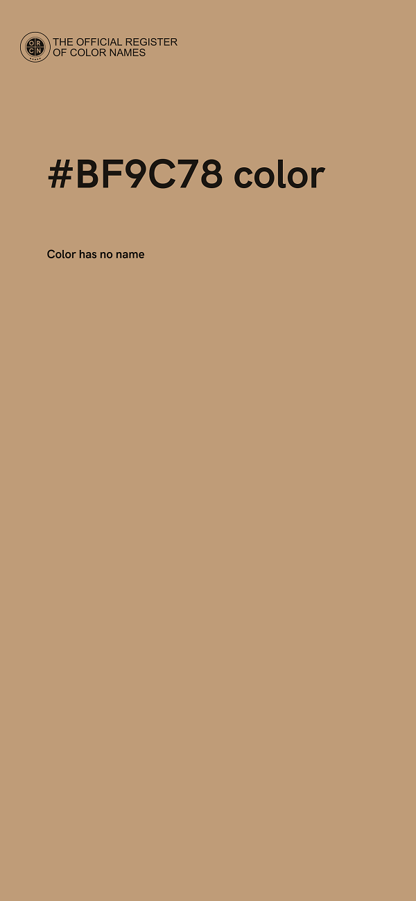 #BF9C78 color image