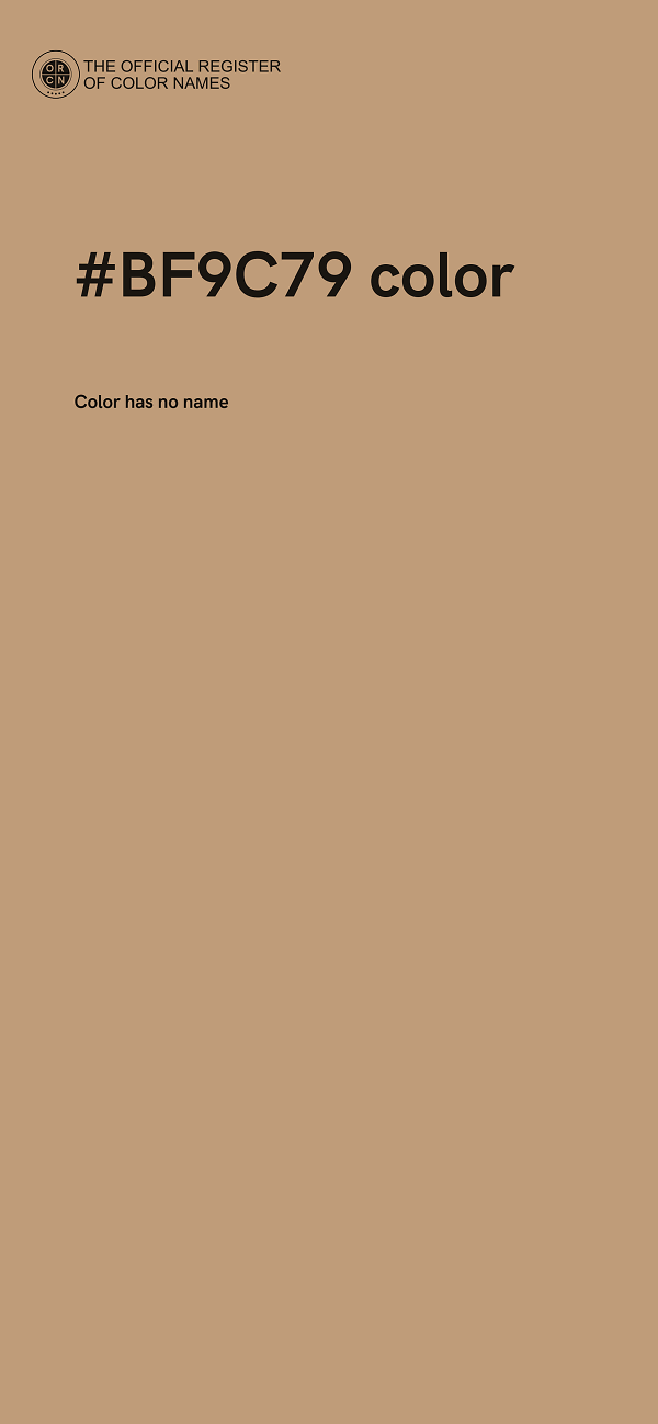 #BF9C79 color image