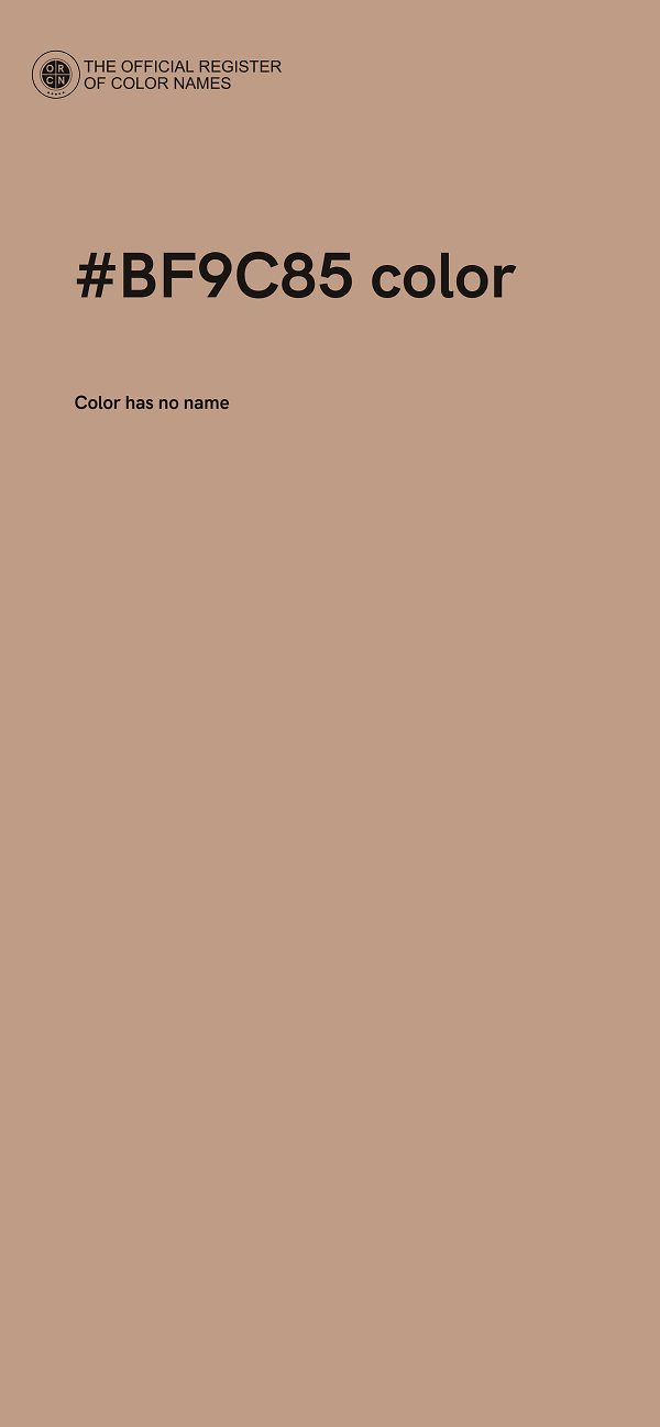 #BF9C85 color image