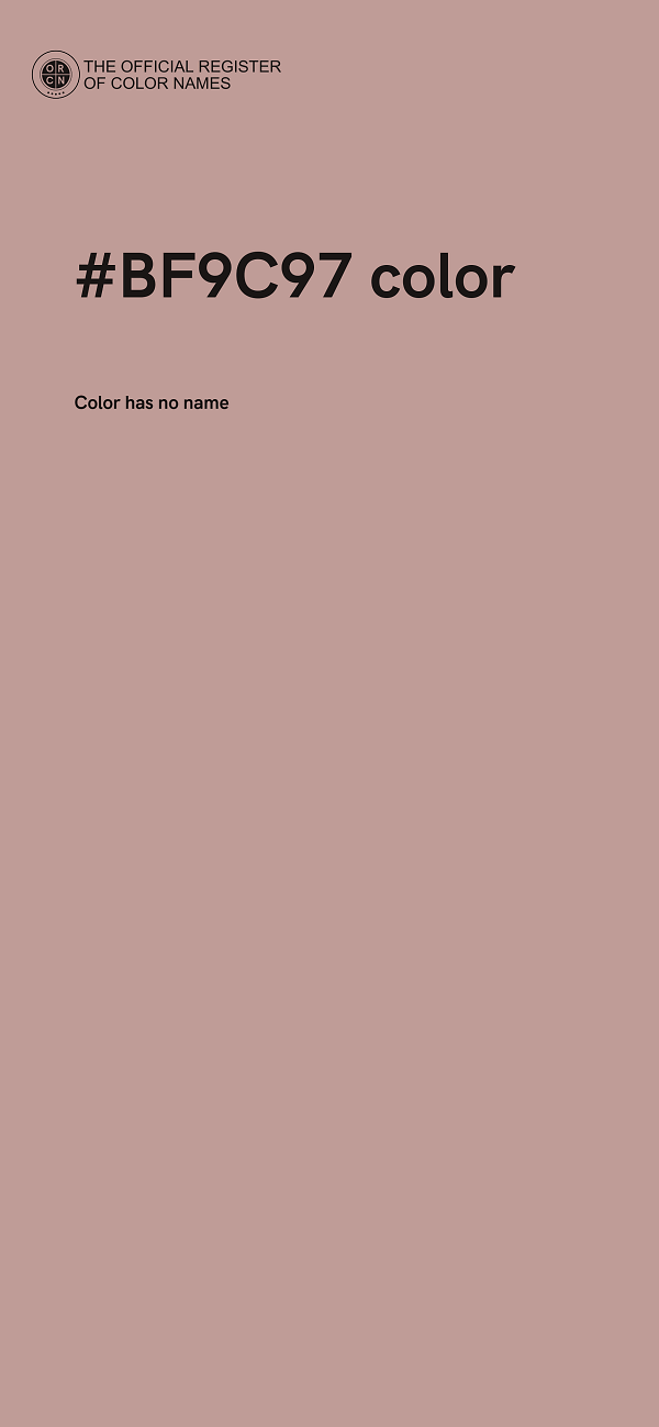 #BF9C97 color image