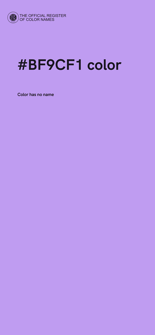 #BF9CF1 color image