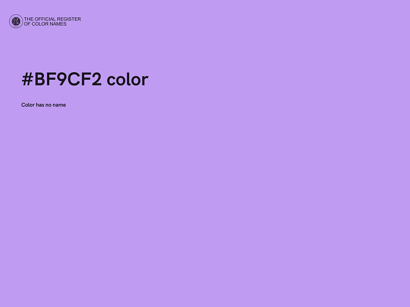 #BF9CF2 color image