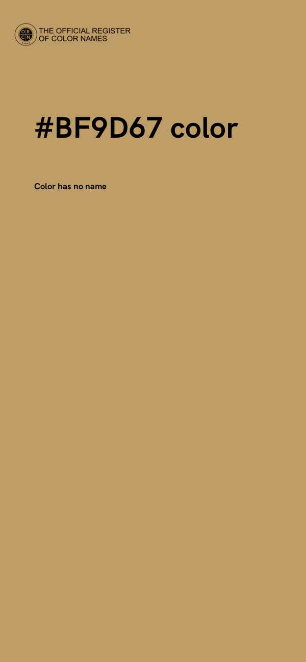 #BF9D67 color image