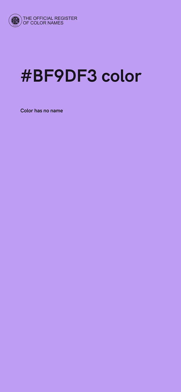 #BF9DF3 color image