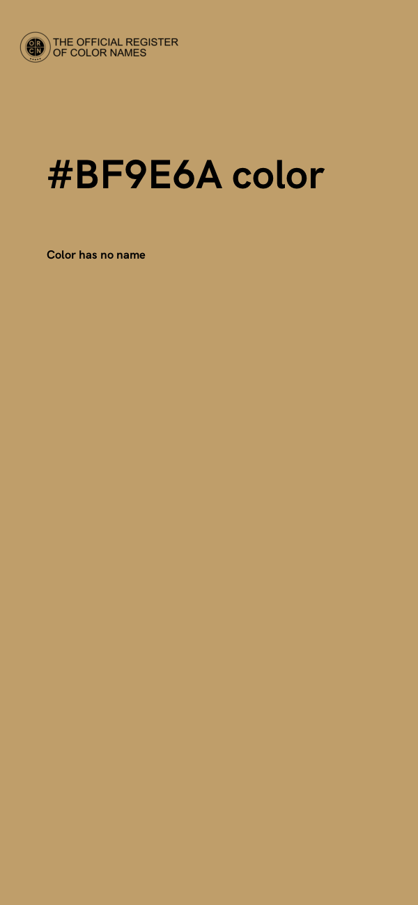 #BF9E6A color image