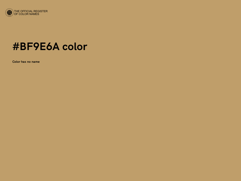 #BF9E6A color image