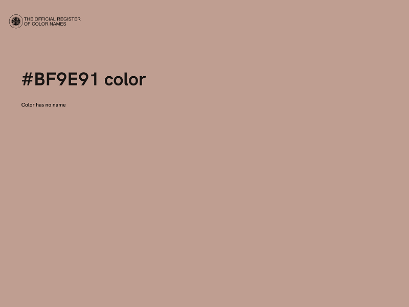 #BF9E91 color image