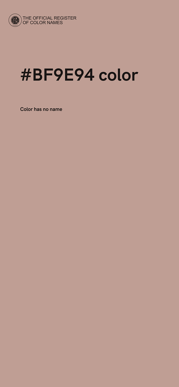 #BF9E94 color image