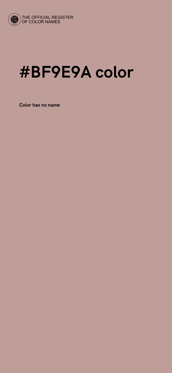 #BF9E9A color image