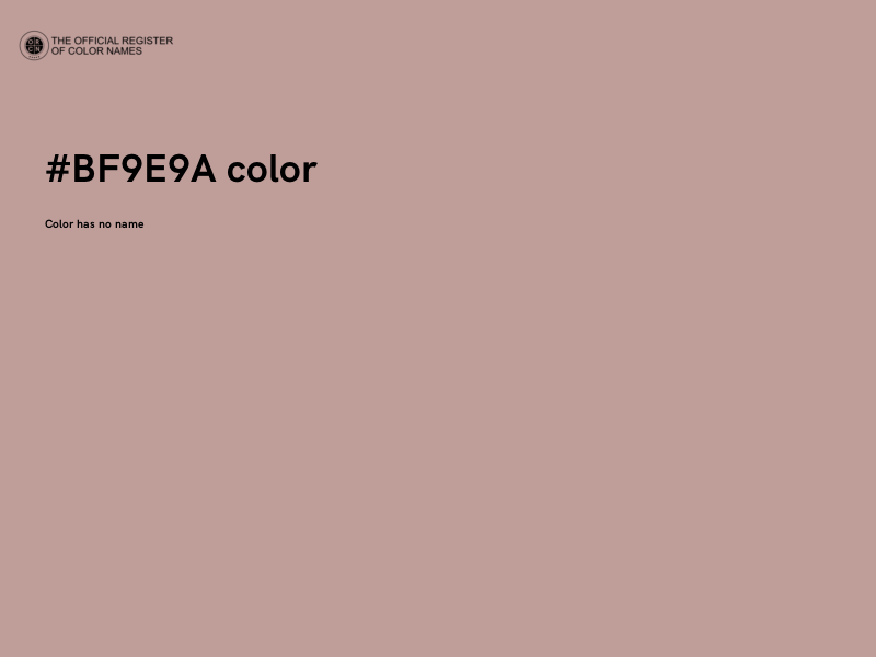 #BF9E9A color image