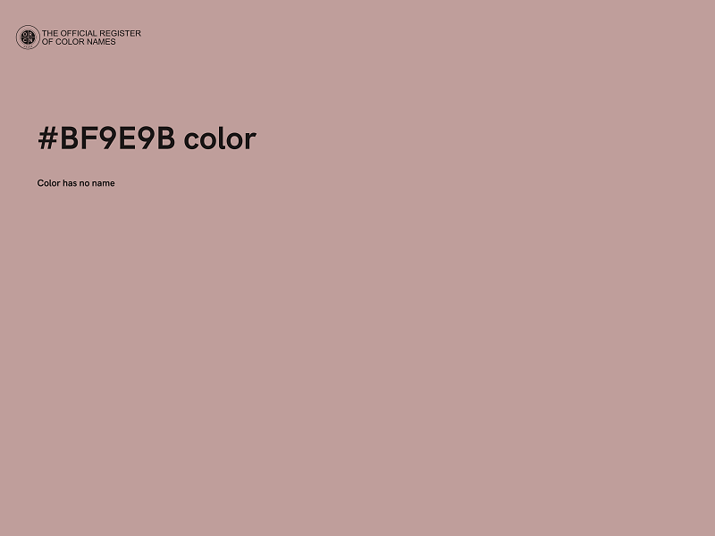 #BF9E9B color image
