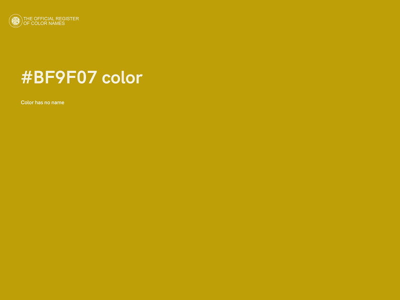 #BF9F07 color image