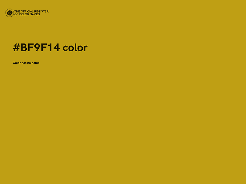#BF9F14 color image