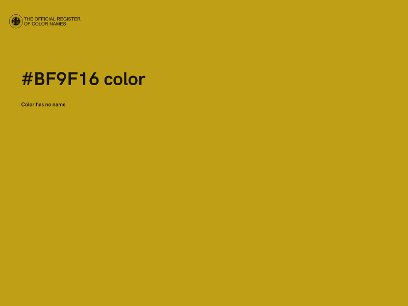 #BF9F16 color image