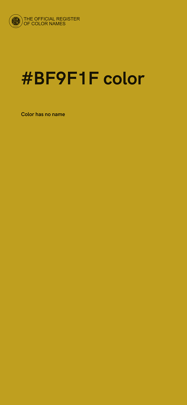 #BF9F1F color image