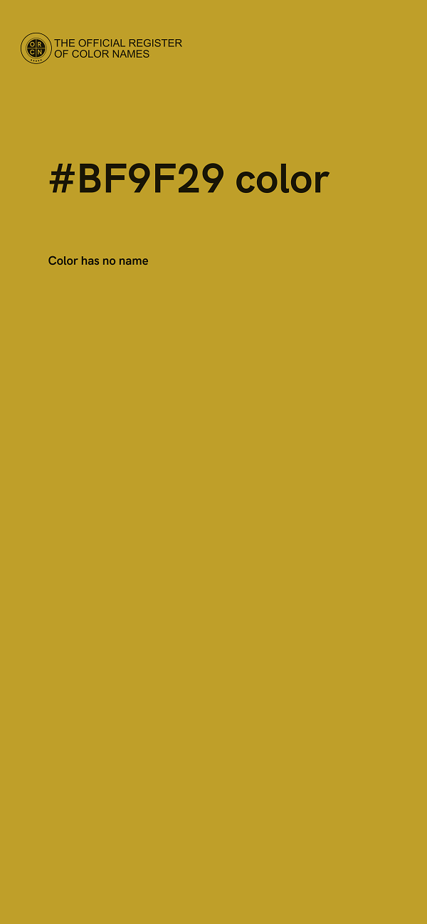 #BF9F29 color image