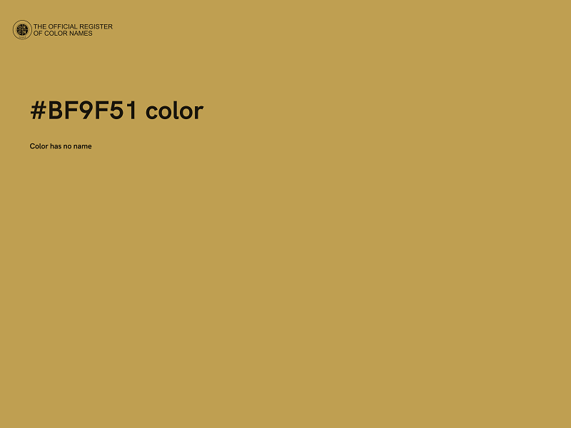 #BF9F51 color image
