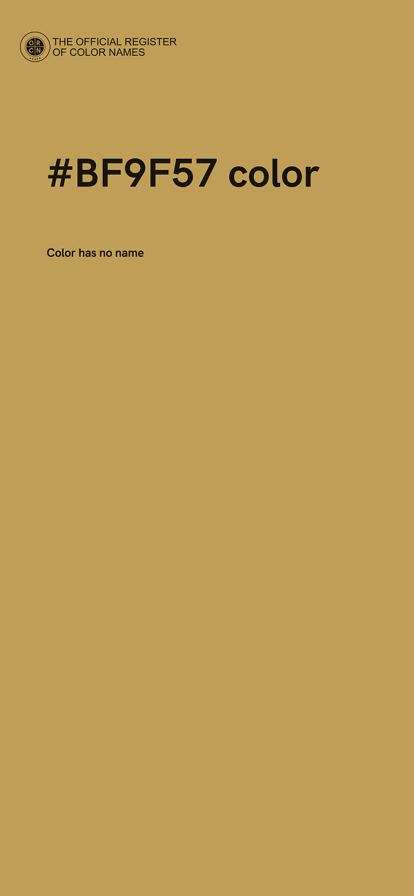 #BF9F57 color image