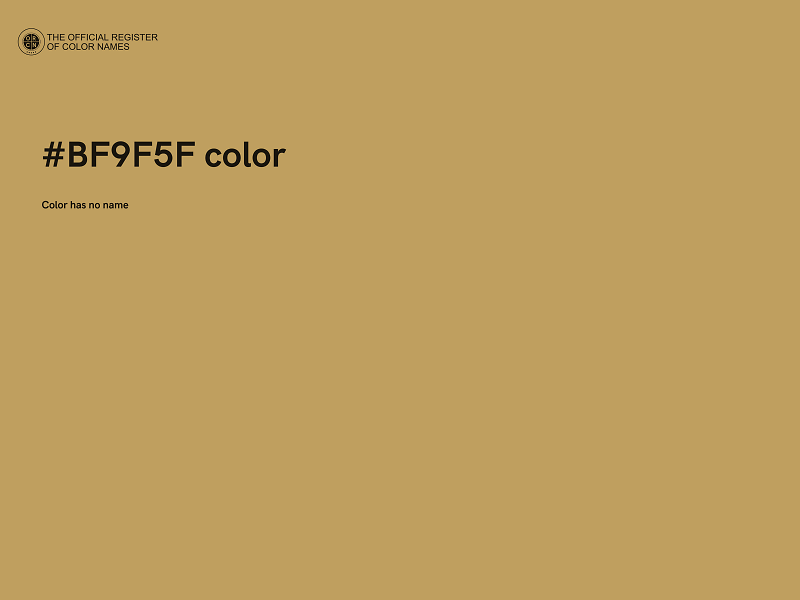 #BF9F5F color image