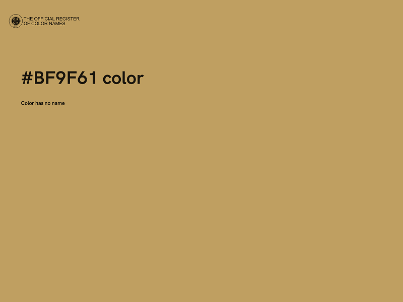 #BF9F61 color image