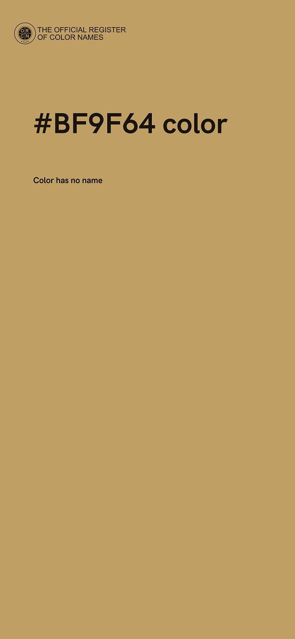 #BF9F64 color image