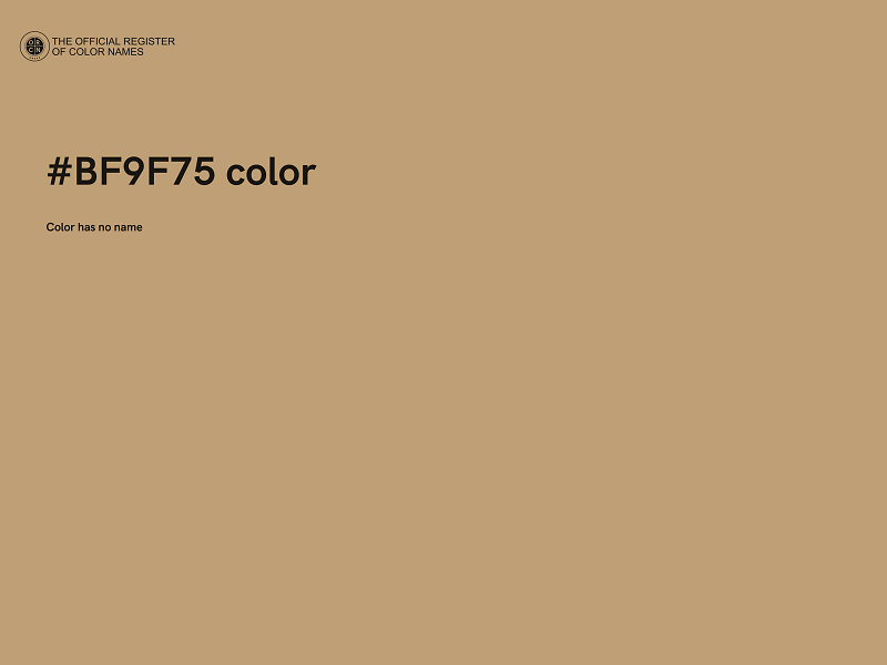 #BF9F75 color image