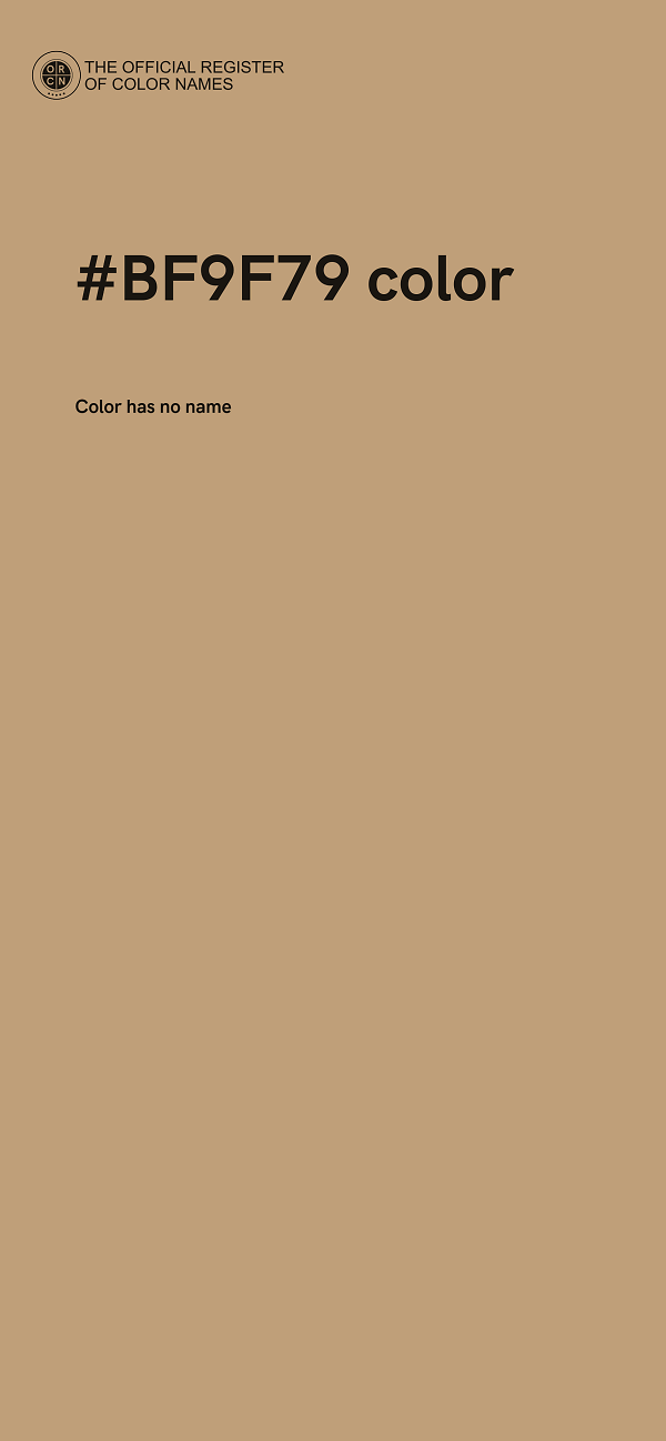 #BF9F79 color image