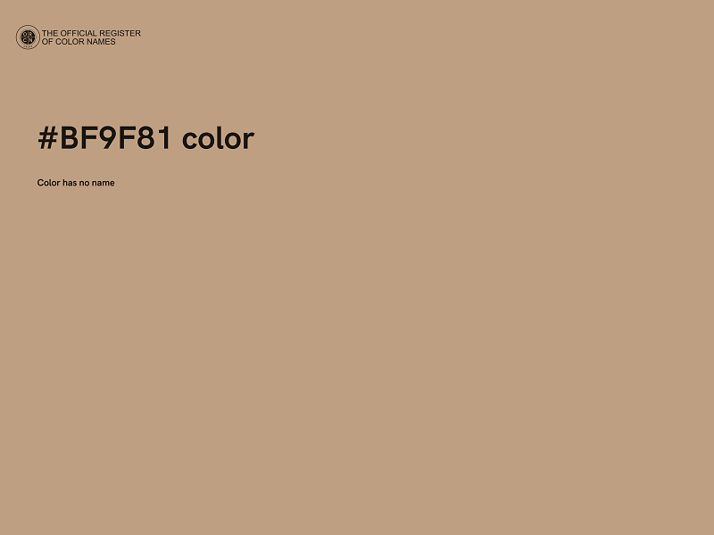 #BF9F81 color image
