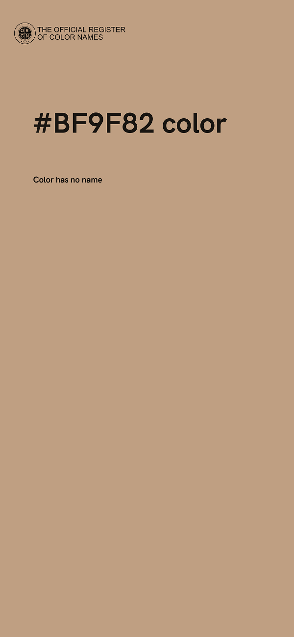 #BF9F82 color image