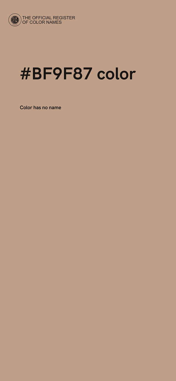 #BF9F87 color image