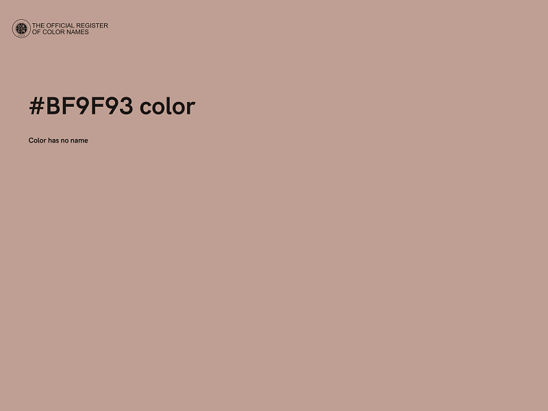 #BF9F93 color image