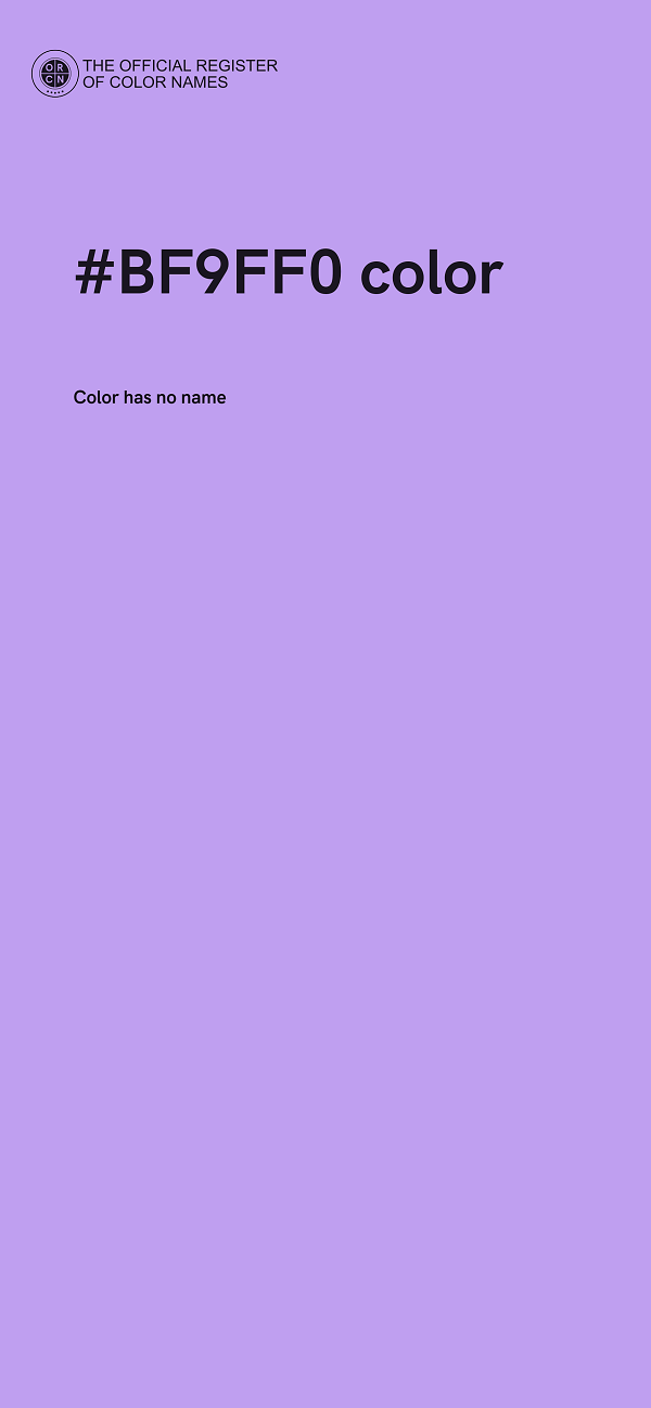 #BF9FF0 color image