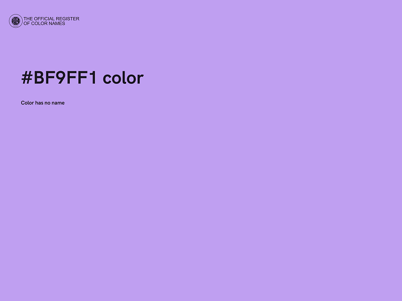 #BF9FF1 color image